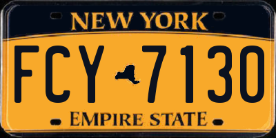 NY license plate FCY7130