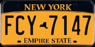 NY license plate FCY7147