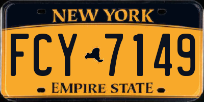 NY license plate FCY7149