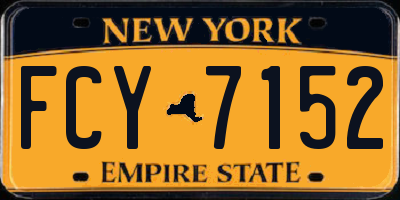 NY license plate FCY7152