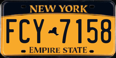 NY license plate FCY7158