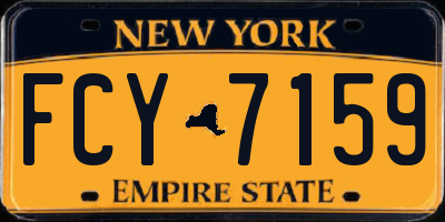 NY license plate FCY7159
