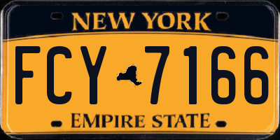 NY license plate FCY7166