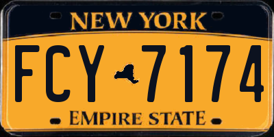 NY license plate FCY7174
