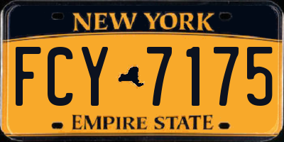 NY license plate FCY7175