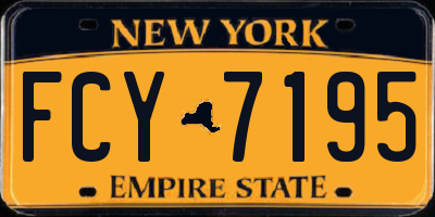 NY license plate FCY7195