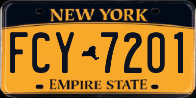 NY license plate FCY7201