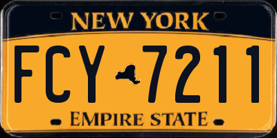 NY license plate FCY7211