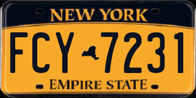 NY license plate FCY7231
