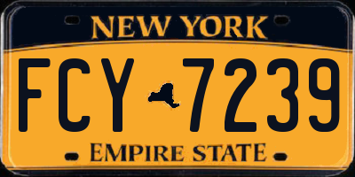 NY license plate FCY7239