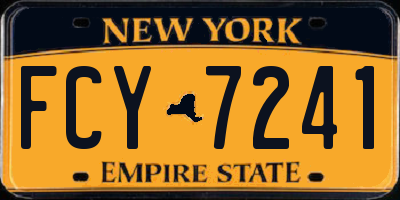 NY license plate FCY7241