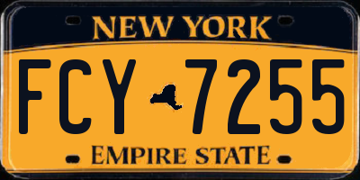 NY license plate FCY7255