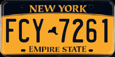 NY license plate FCY7261