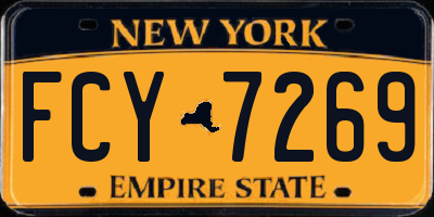NY license plate FCY7269