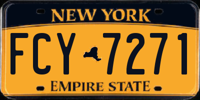 NY license plate FCY7271