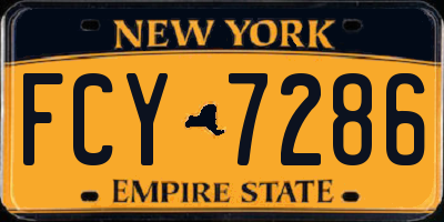 NY license plate FCY7286
