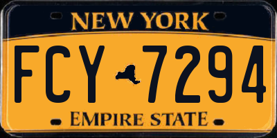 NY license plate FCY7294