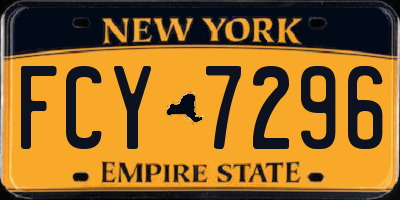 NY license plate FCY7296