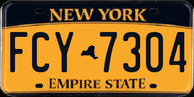 NY license plate FCY7304