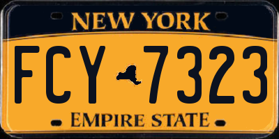NY license plate FCY7323