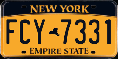 NY license plate FCY7331