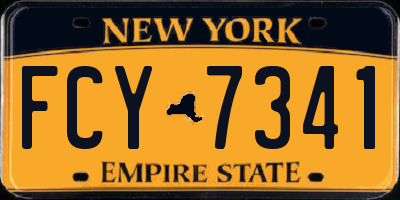 NY license plate FCY7341