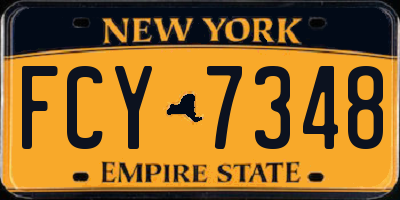 NY license plate FCY7348