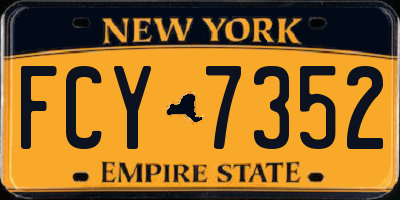 NY license plate FCY7352