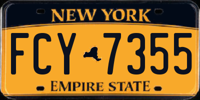 NY license plate FCY7355