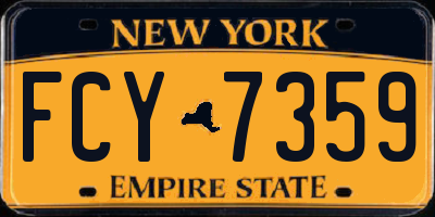 NY license plate FCY7359