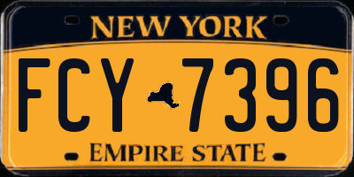 NY license plate FCY7396
