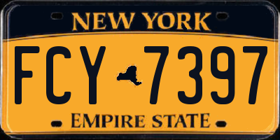 NY license plate FCY7397