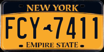 NY license plate FCY7411