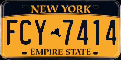 NY license plate FCY7414