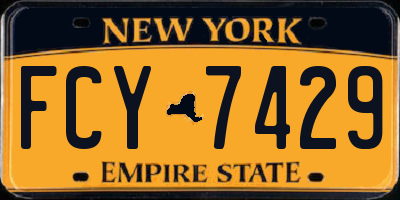 NY license plate FCY7429