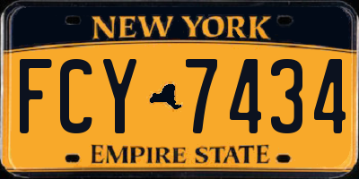 NY license plate FCY7434