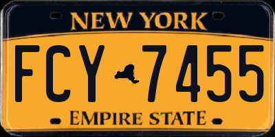 NY license plate FCY7455