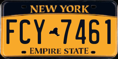 NY license plate FCY7461