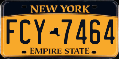 NY license plate FCY7464