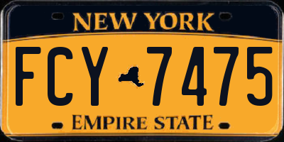 NY license plate FCY7475