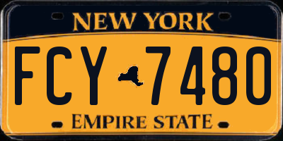 NY license plate FCY7480