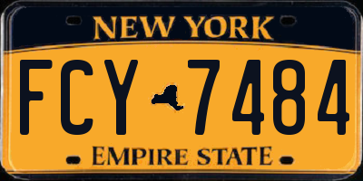 NY license plate FCY7484