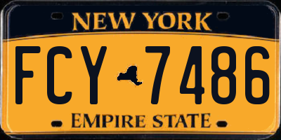 NY license plate FCY7486