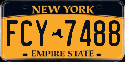 NY license plate FCY7488