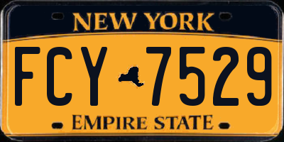 NY license plate FCY7529