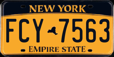 NY license plate FCY7563