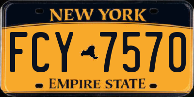 NY license plate FCY7570