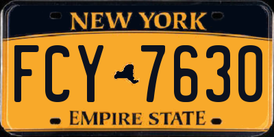 NY license plate FCY7630