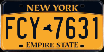 NY license plate FCY7631