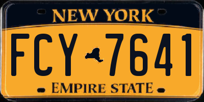 NY license plate FCY7641